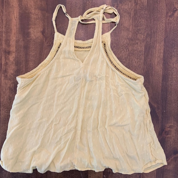 Hollister Yellow Layered Adjustable Spaghetti Strap Blouse Small - Picture 4 of 6